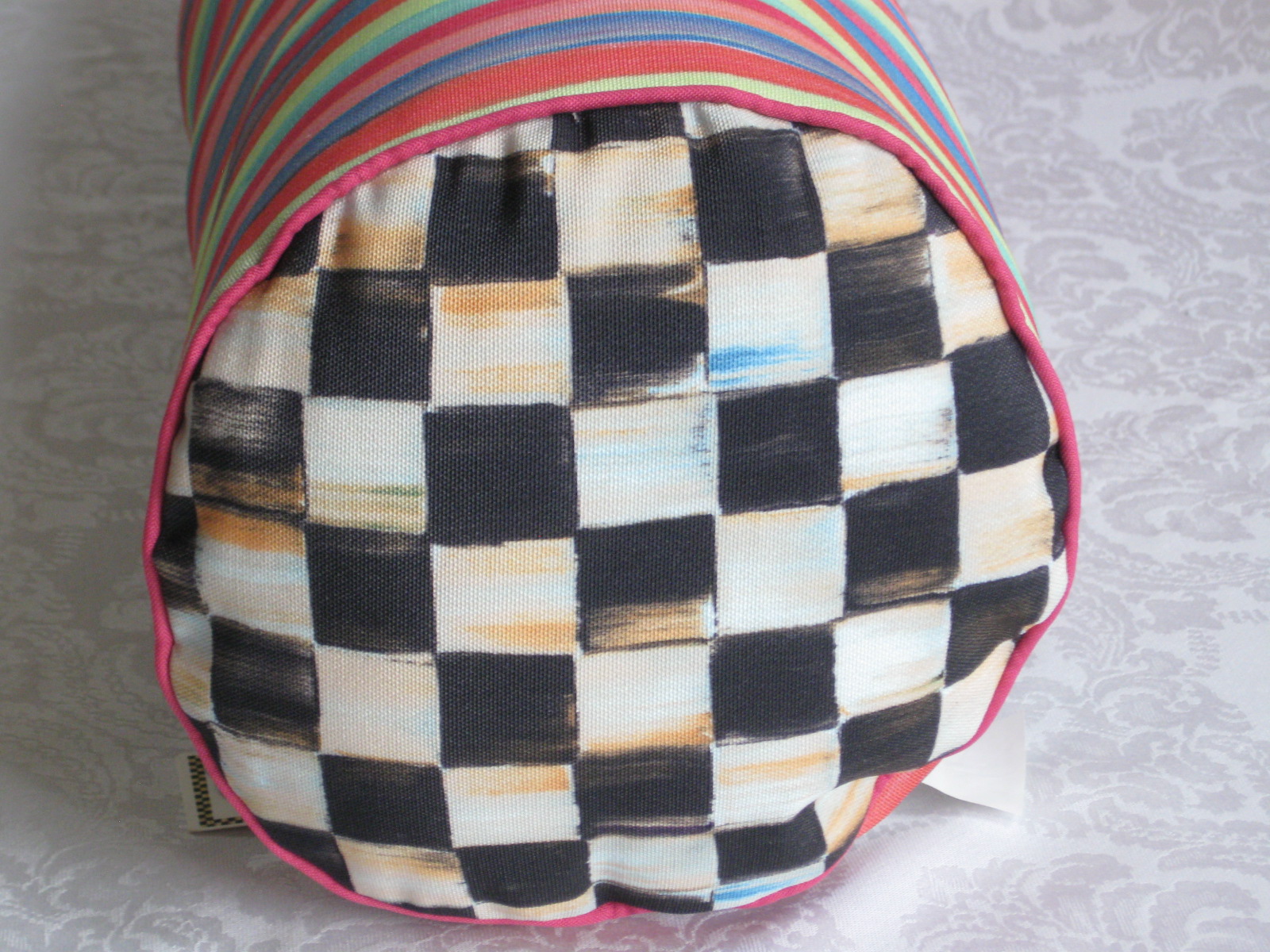 Mackenzie Childs ICE POP LARGE BOLSTER PILLOW Courtly ...