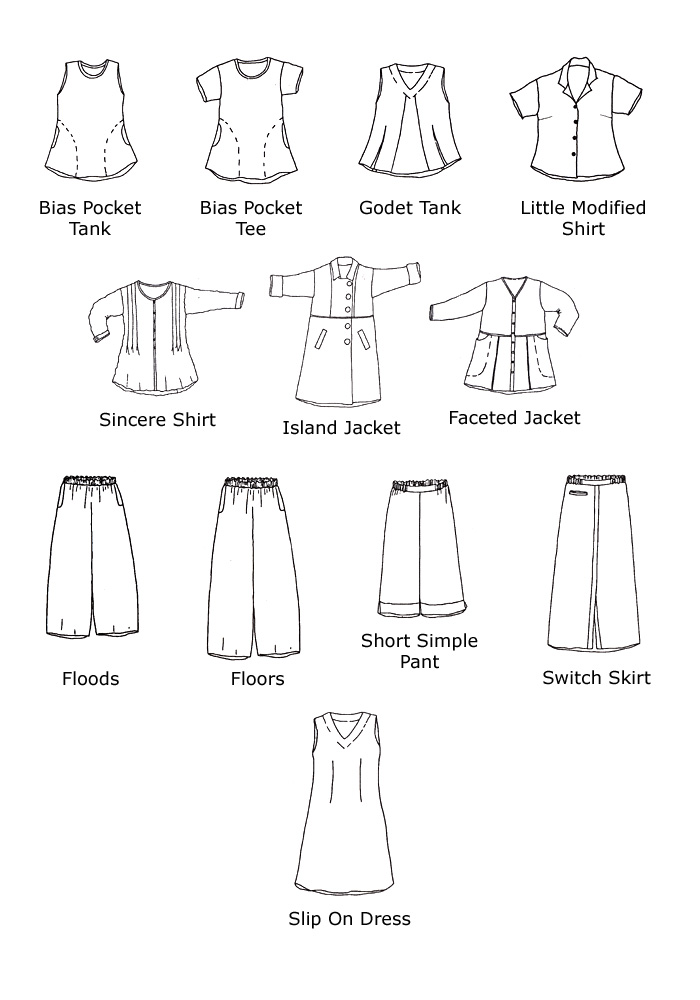 2007 FLAX Fall Coats - Line Drawings