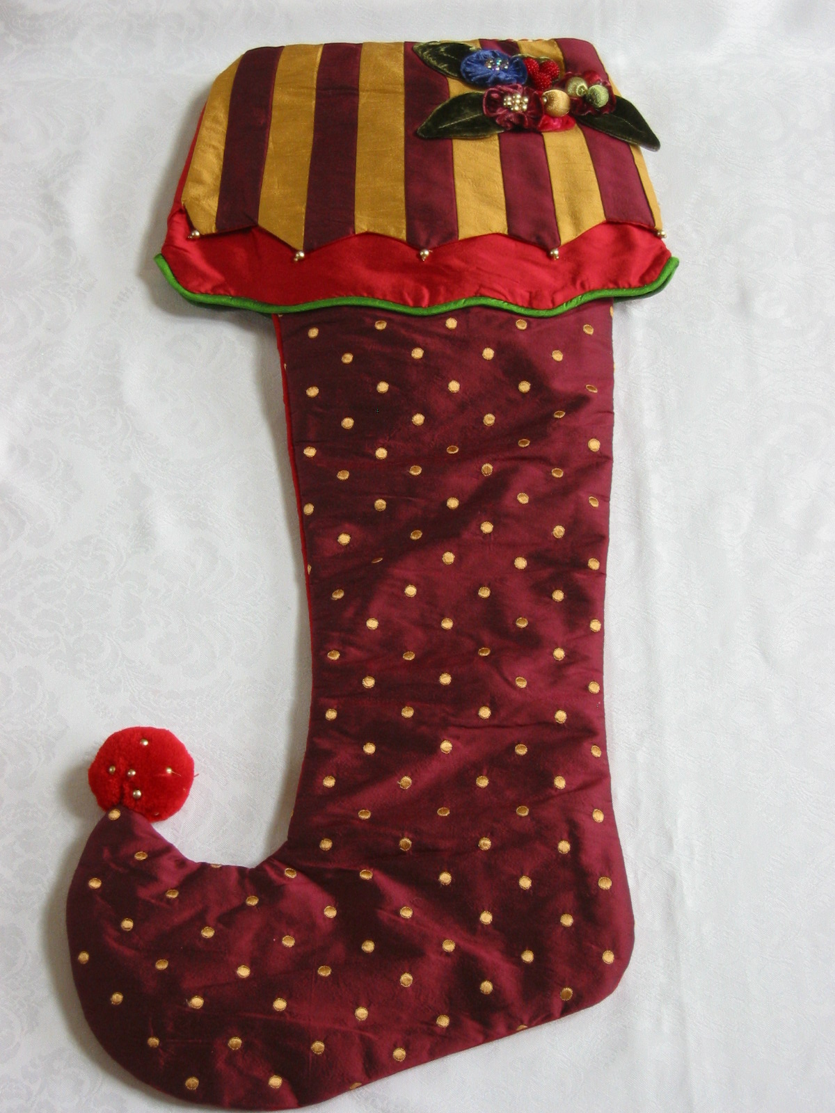 Mackenzie Childs MARZIPAN DOT Tall Tale STOCKING NEW  