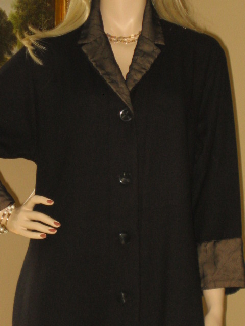 Artsy STALEY GRETZINGER Wool DUSTER Opera COAT S/M  